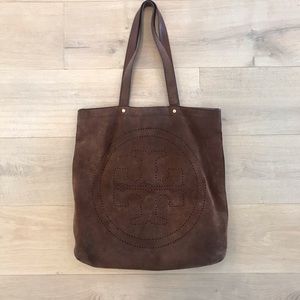 Tory Burch Brown Suede Bag